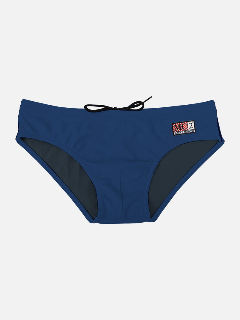 Blue Navy man swim briefs