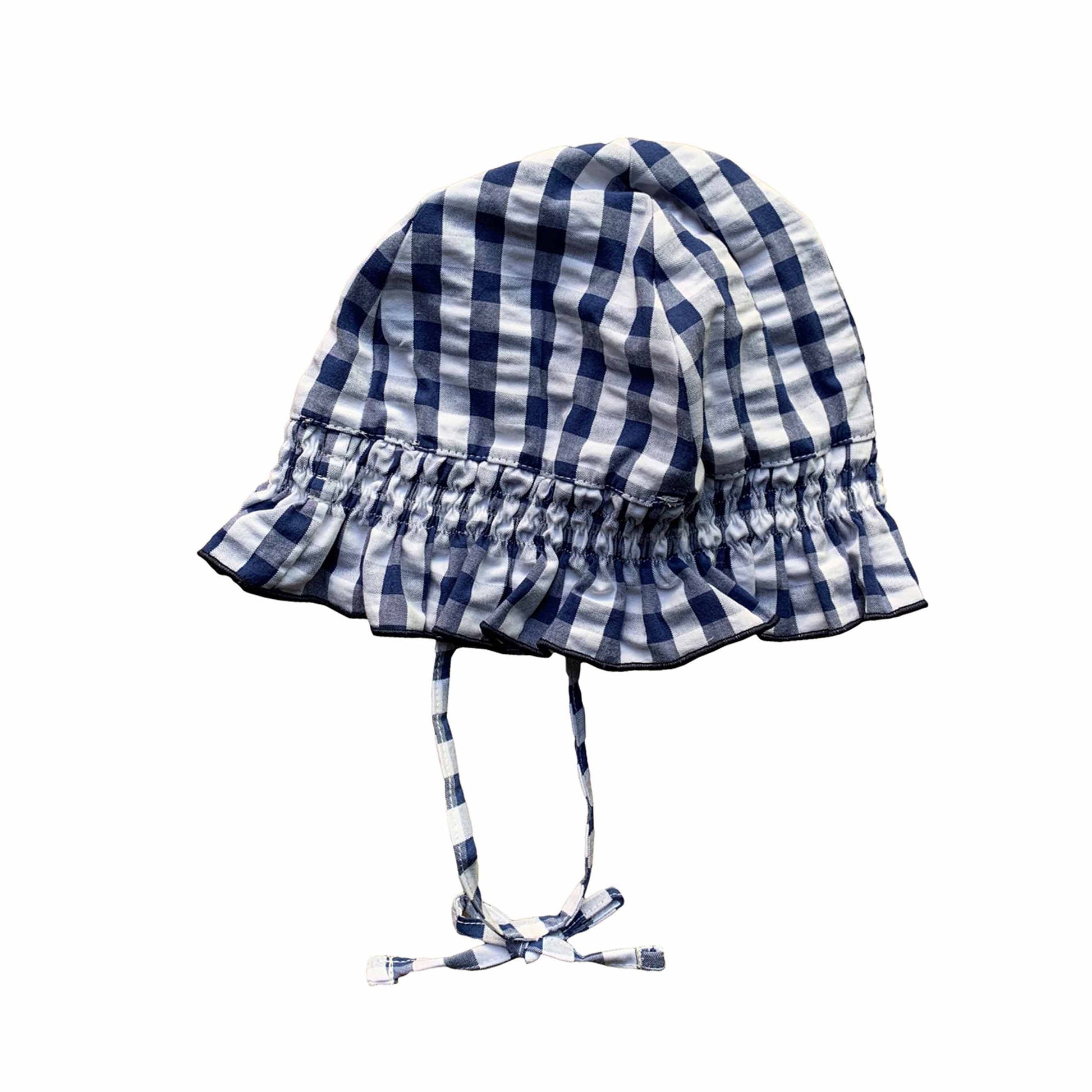 Enfant Bonnet blue vichy print - MC2 Saint Barth