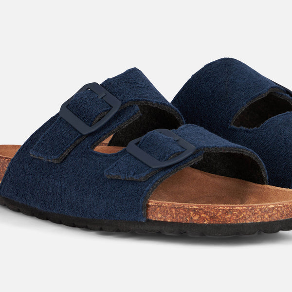 Blue terry man sandals