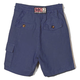 Blue color linen bermuda short - MC2 Saint Barth