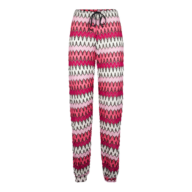 Chevron knitted jogger pants