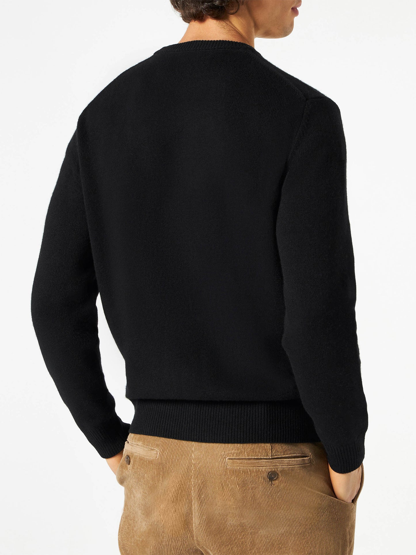 Schwarzer Herrenpullover Cortina Pirates mit Fluo-Stickerei