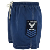 Délavé blue navy cargo man shorts