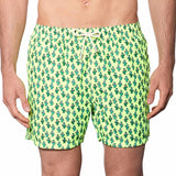 Light fabric man swim shorts cactus print