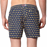 Light fabric man swim shorts ducky print