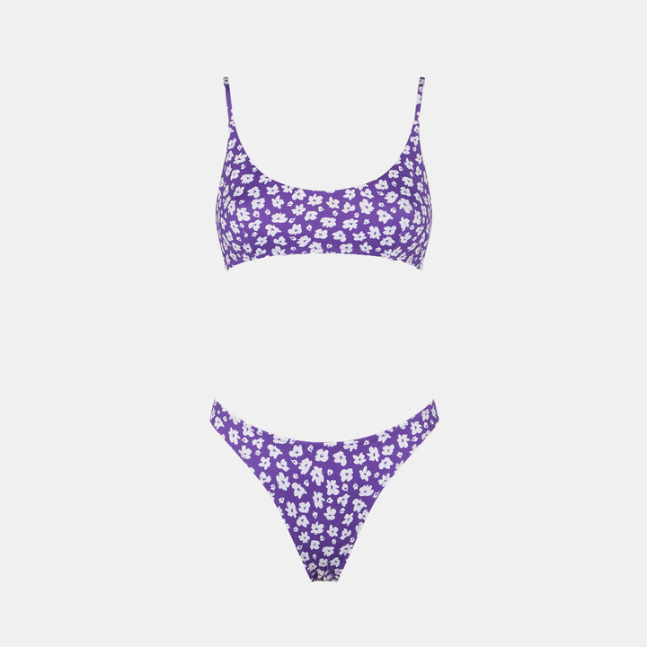 Damen-Bralette-Bikini mit Gänseblümchen-Print