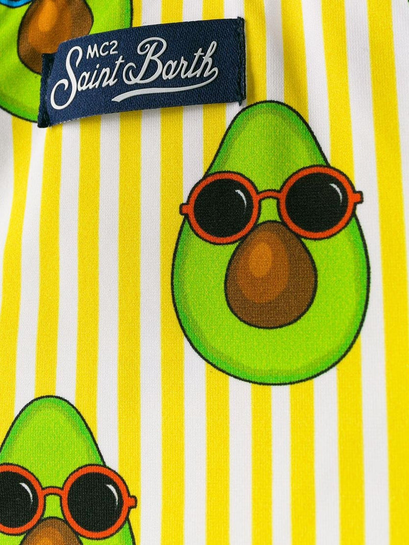 Bikini da donna a fascia con stampa avocado