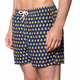 Light fabric man swim shorts ducky print