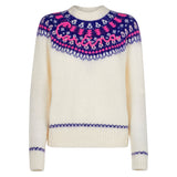 Damen-Nordic-Pullover mit Cortina-Stickerei