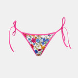 Woman swim briefs with flower print