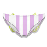 Girl swim briefs with gingham bow