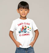 T-Shirt für Jungen, weiß, Aufdruck „Santa Claus is coming“ – Vespa Special Edition ®