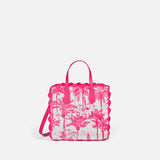 Borsa Vivian in cotone con stampa toile de jouy