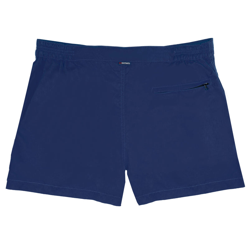 Solid blue navy swim shorts