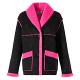 Woman reversible shearling jacket