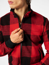 Man mid-season checked bomber jacket Traveler