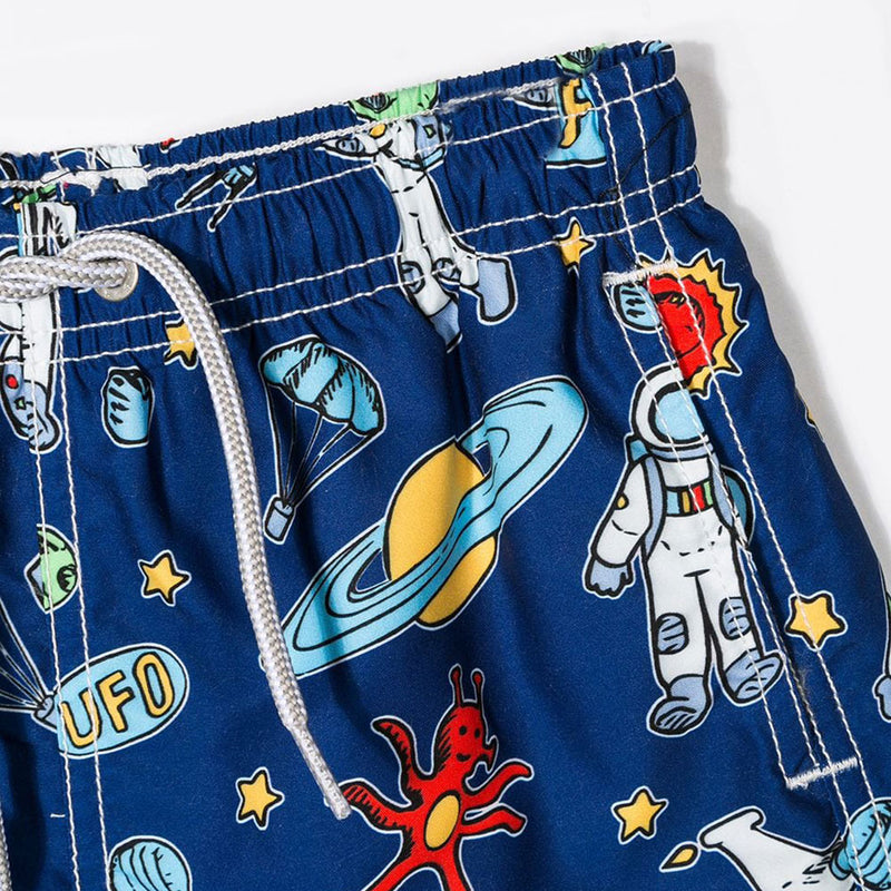 Jungen-Badeshorts mit Astronauten-Print