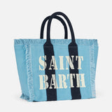 Vanity-Schultertasche aus Segeltuch mit Saint Barth-Logo