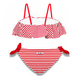 Girls Red Stripes Bikini