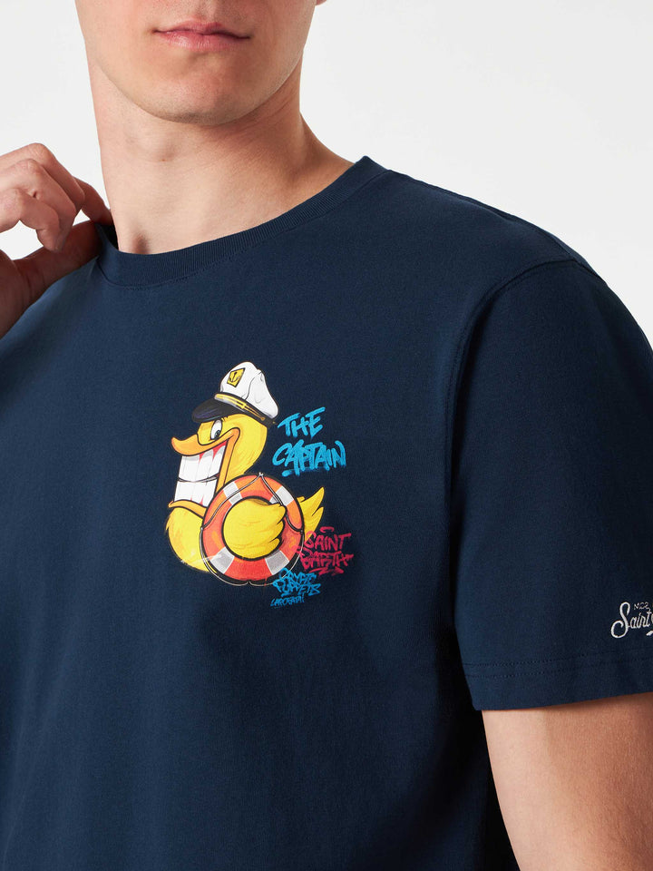 T-shirt da uomo con stampa captain duck | CRYPTO PUPPETS® EDIZIONE SPECIALE
