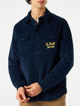 Overshirt Chalet with pocket and St. Barth Bob Club embroidery