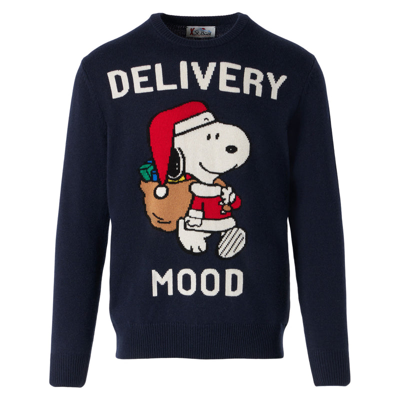 Marineblauer Herrenpullover mit Snoopy-Aufdruck | PEANUTS™ SONDEREDITION