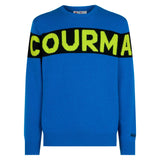 Maglione da uomo blu con scritta Courma