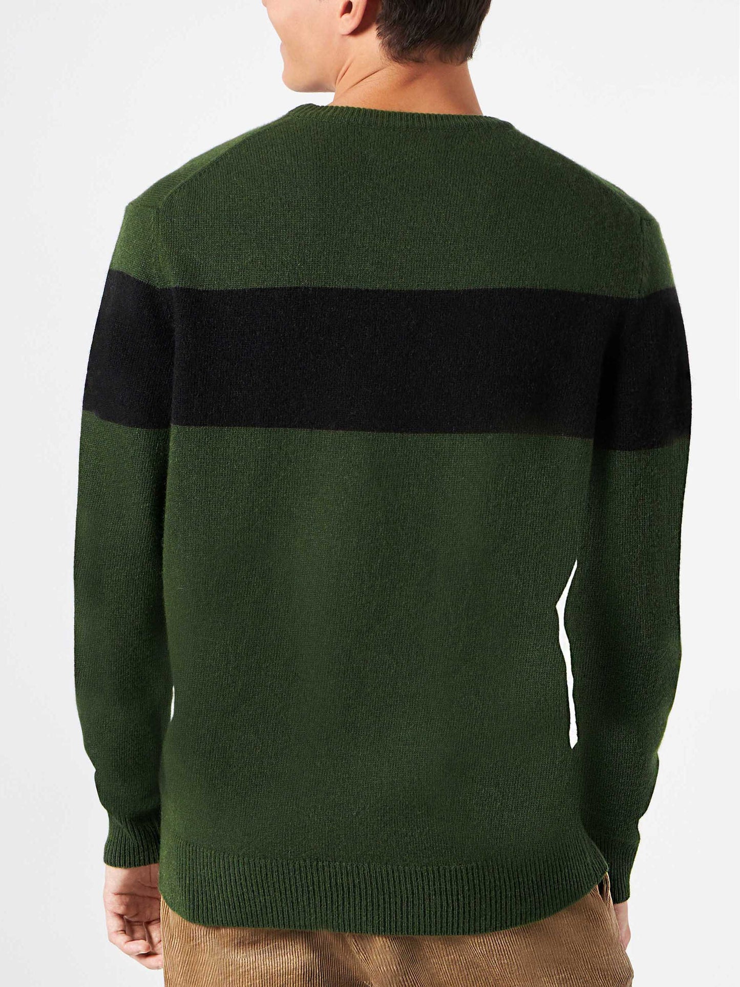 Maglione in misto cashmere da uomo con jacquard Courma