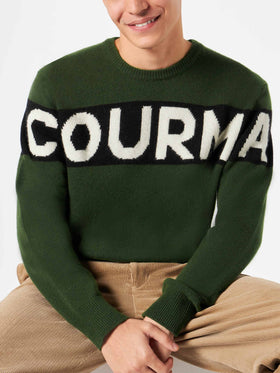 Maglione in misto cashmere da uomo con jacquard Courma