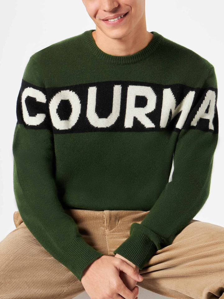 Maglione in misto cashmere da uomo con jacquard Courma