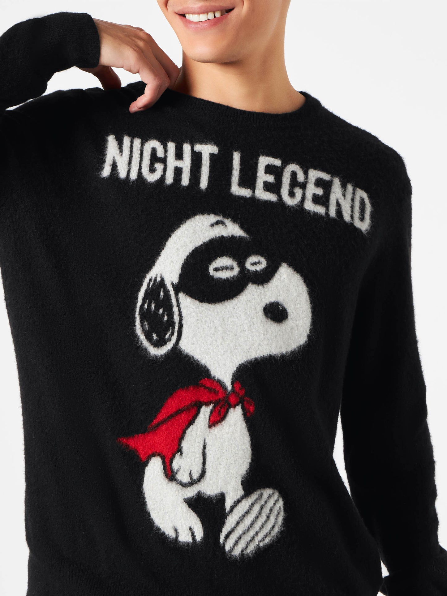 Man soft sweater with Snoopy Night Legend print | SNOOPY - PEANUTS™ SPECIAL EDITION - MC2 Saint Barth