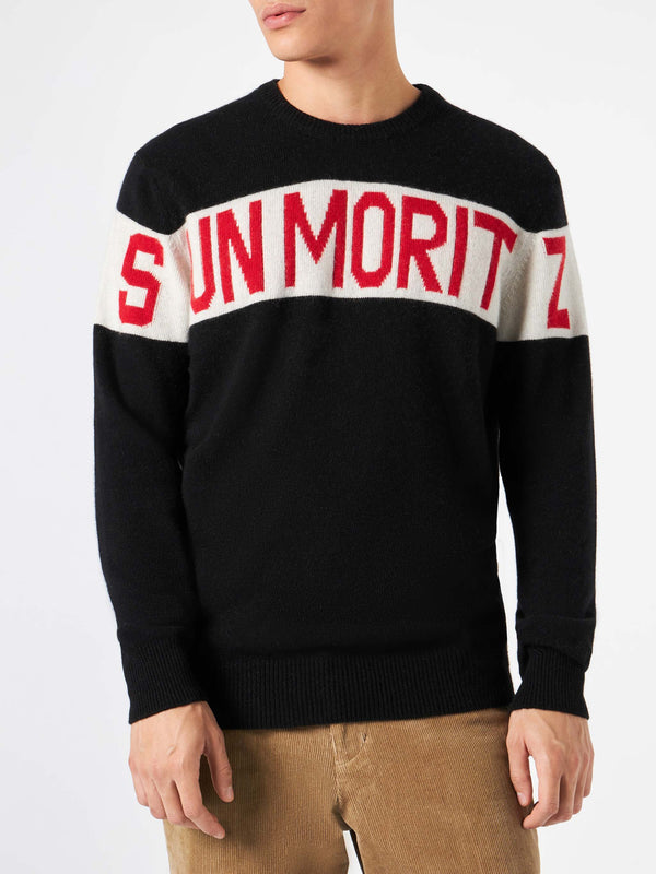 Man sweater with Sun Moritz print