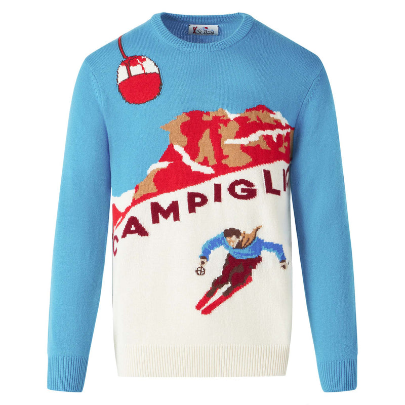 Man sweater with Campiglio postcard