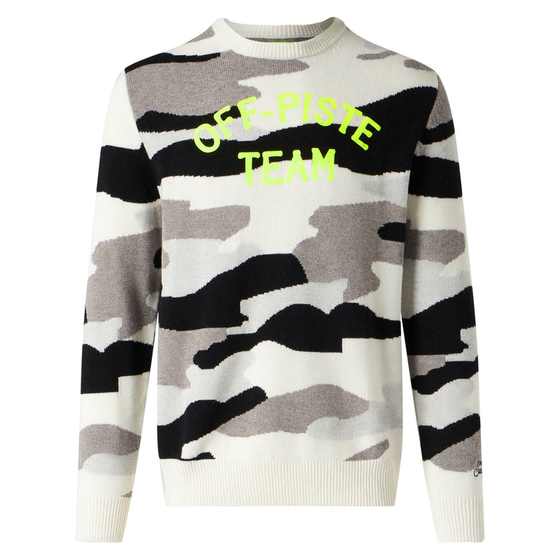 Man sweater with camouflage Off-piste Team print