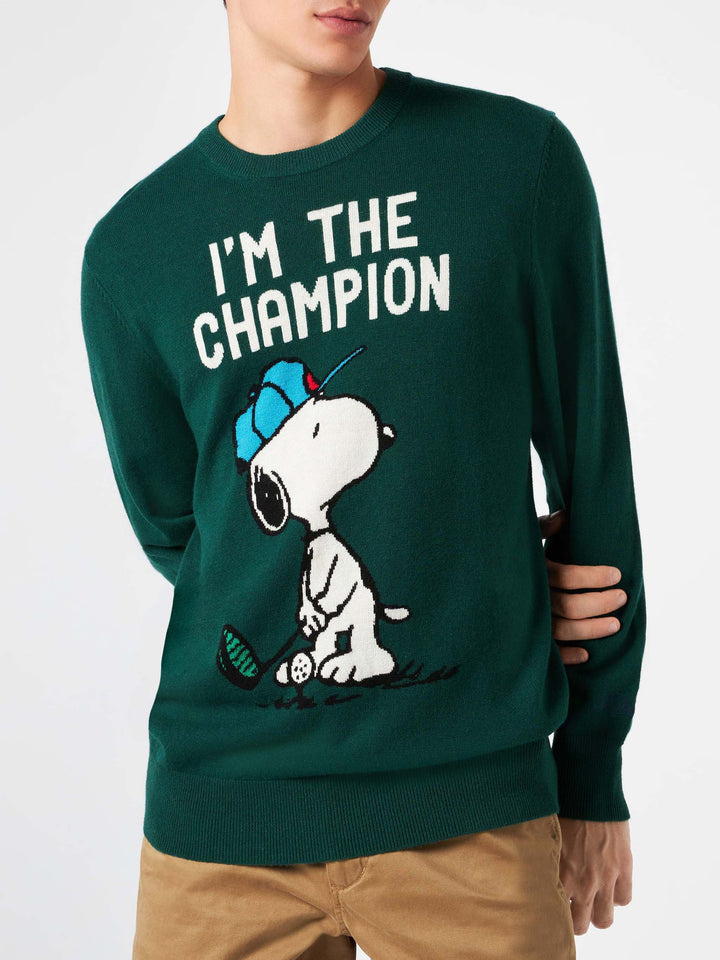 Maglione da uomo con stampa Snoopy I'm the Champion | SNOOPY - EDIZIONE SPECIALE PEANUTS™
