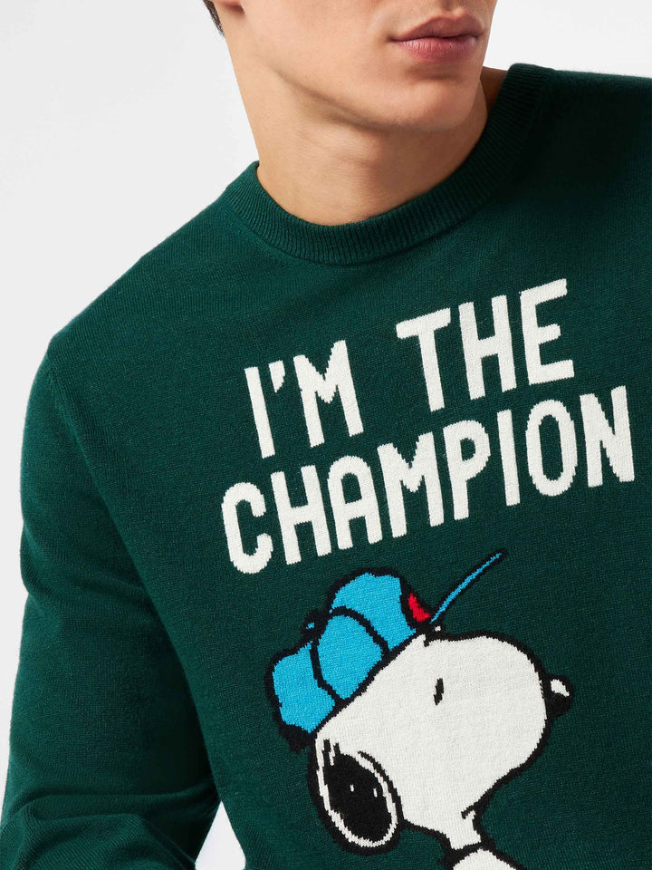 Maglione da uomo con stampa Snoopy I'm the Champion | SNOOPY - EDIZIONE SPECIALE PEANUTS™