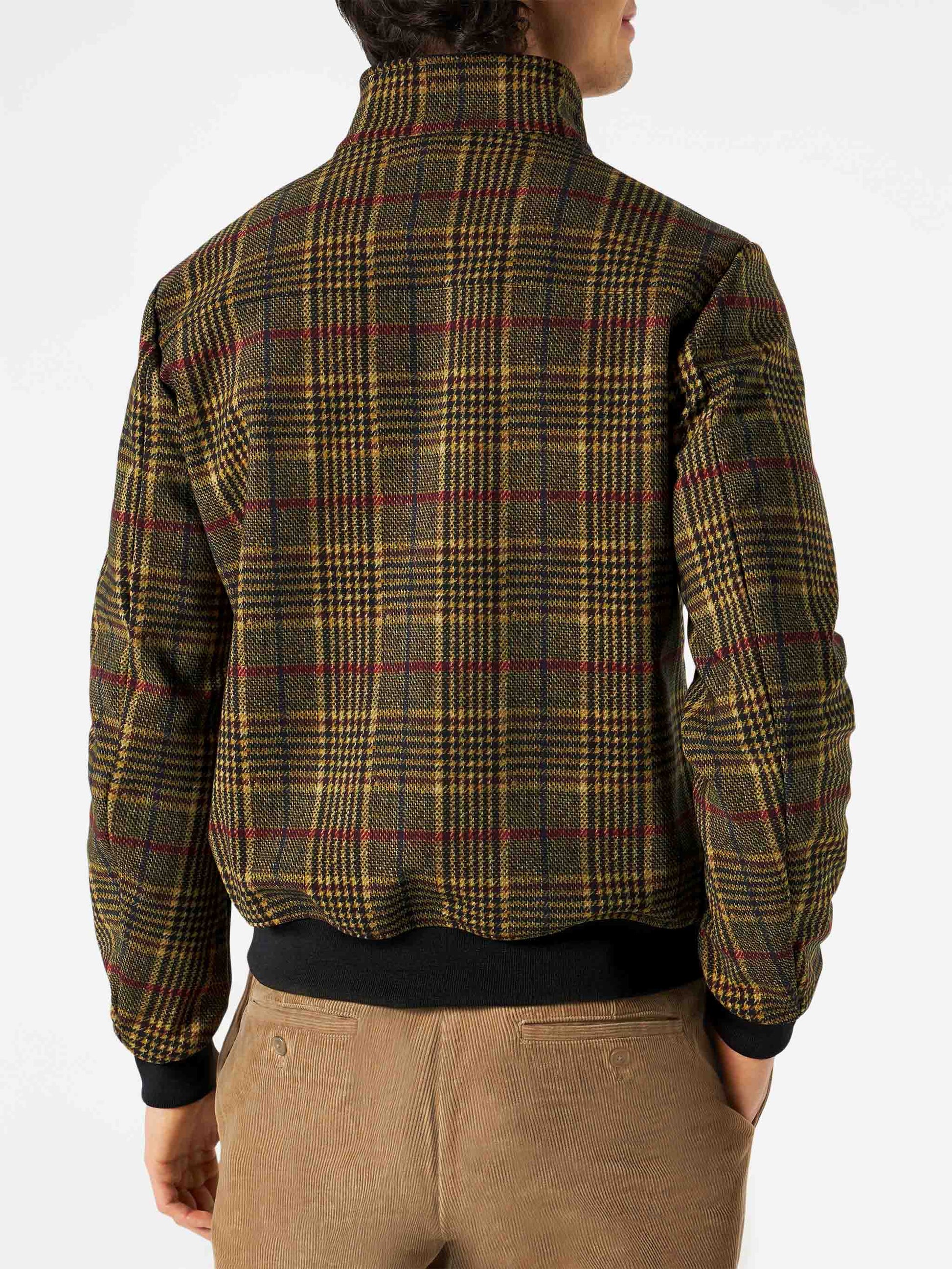 Man mid-weight Prince of Wales bomber jacket Traveler - MC2 Saint Barth