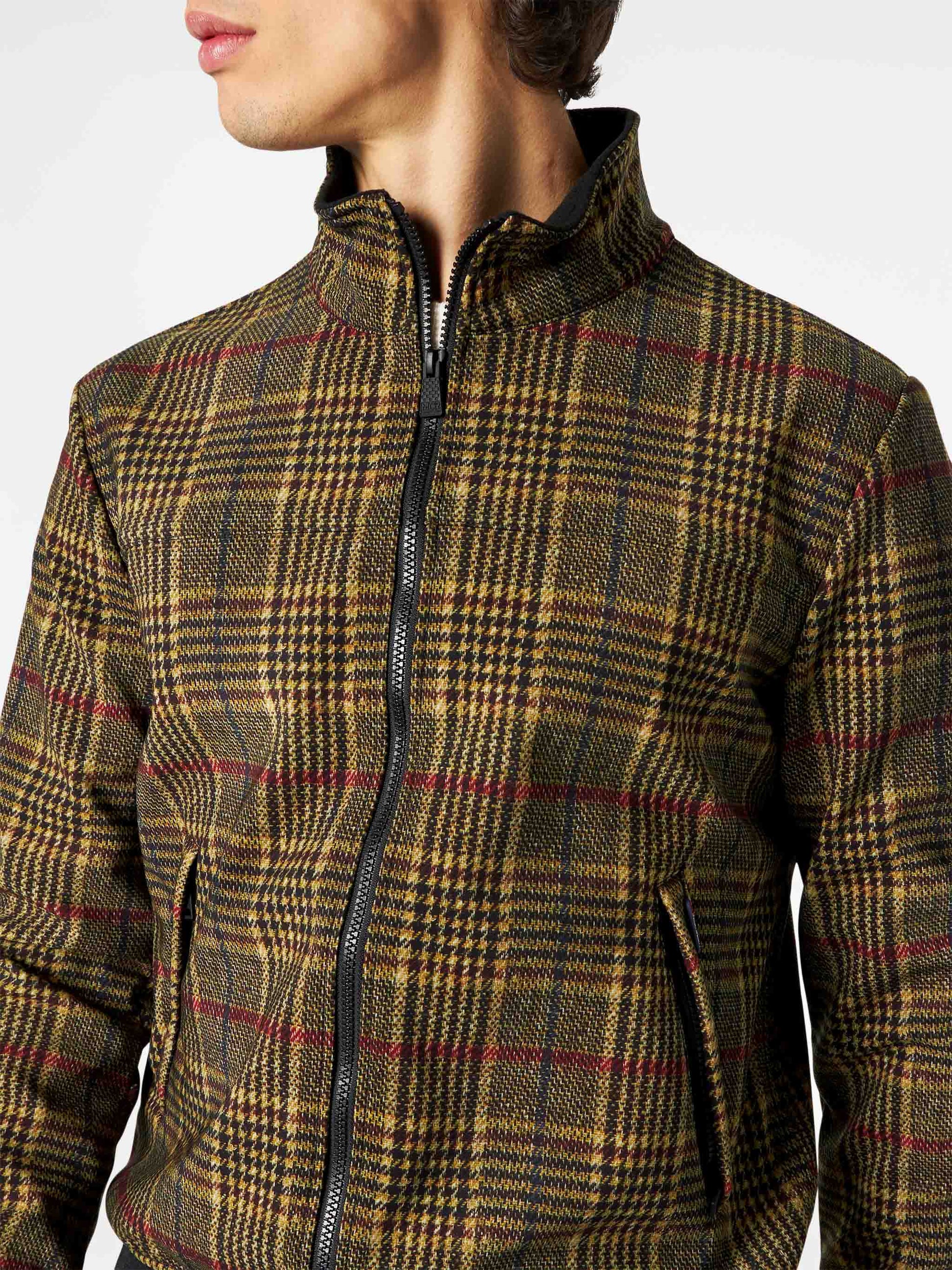 Man mid-weight Prince of Wales bomber jacket Traveler - MC2 Saint Barth