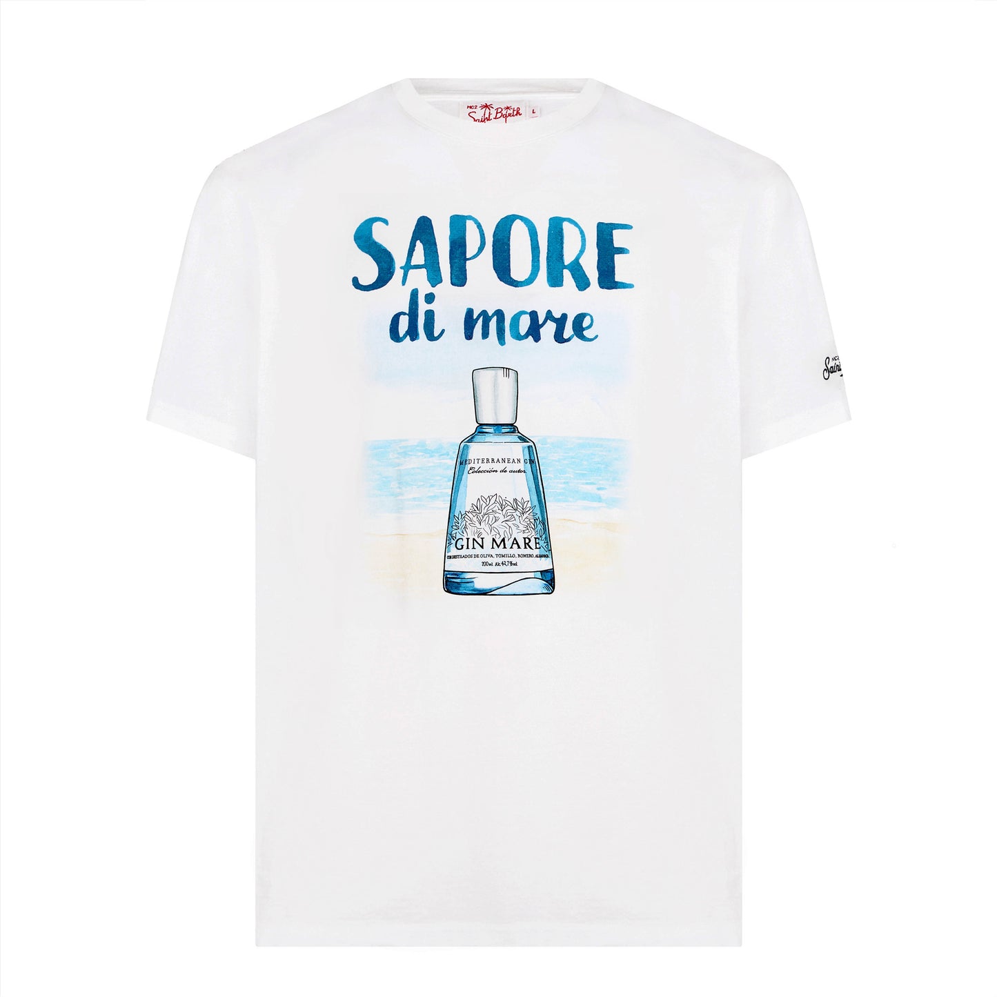 Herren-T-Shirt aus Baumwolle mit Gin-Aufdruck | GIN MARE SONDEREDITION