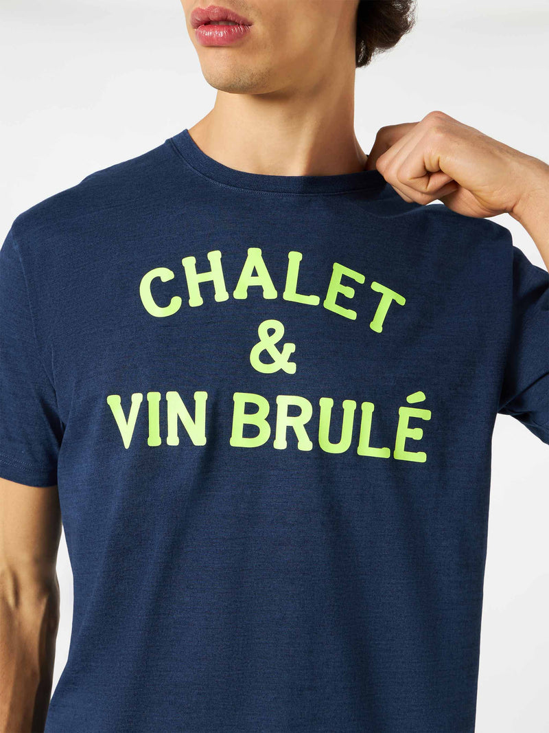 T-shirt Uomo Chalet &amp; Vin Brulé stampa giallo fluo