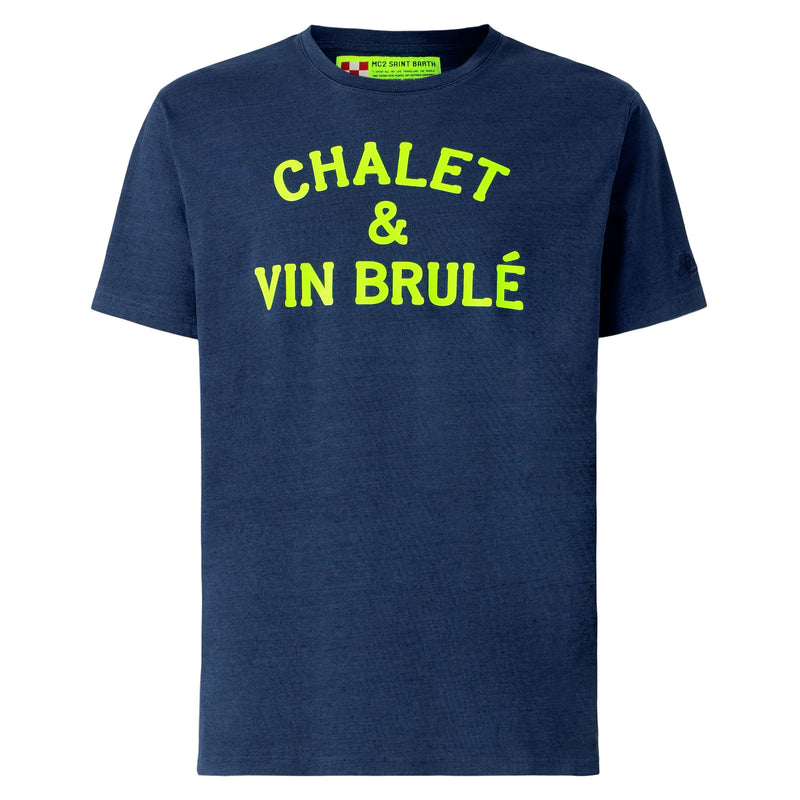 T-shirt Uomo Chalet &amp; Vin Brulé stampa giallo fluo