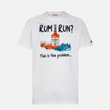 Man cotton t-shirt with Rum or Run print