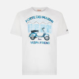 Man cotton t-shirt with Forte dei Marmi Vespa friend print | VESPA® SPECIAL EDITION