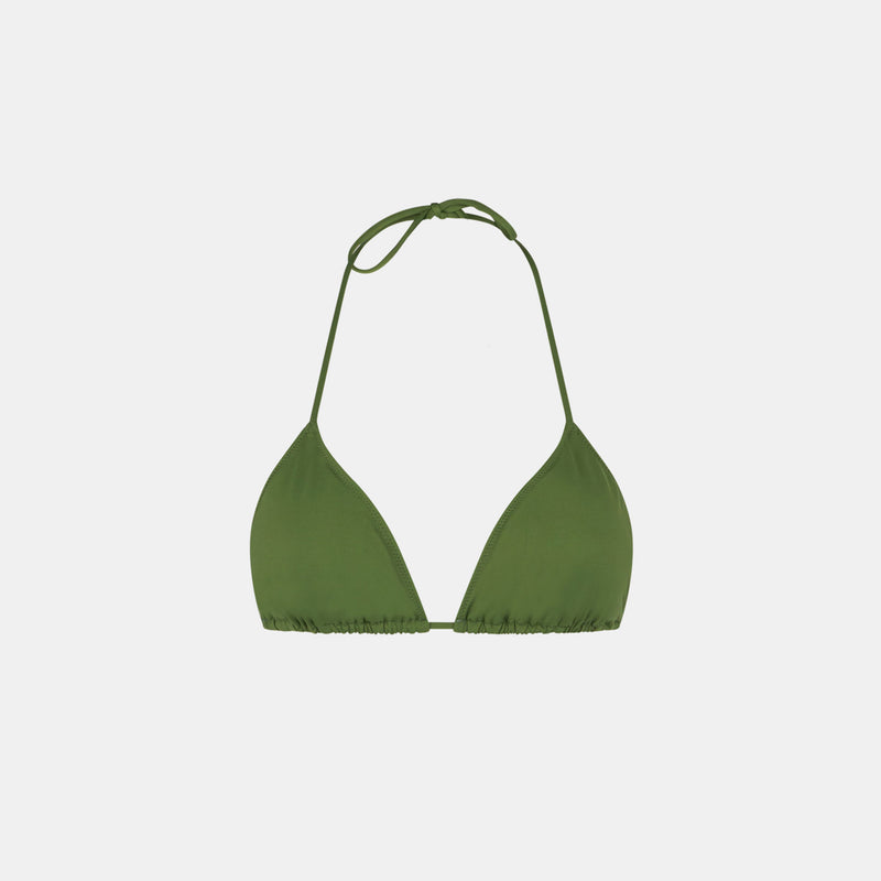 Top a triangolo verde militare da donna