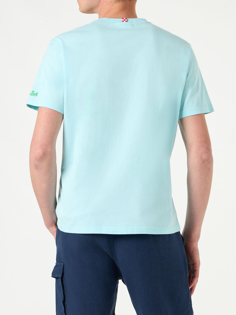 T-shirt da uomo in cotone con ricamo Mojito