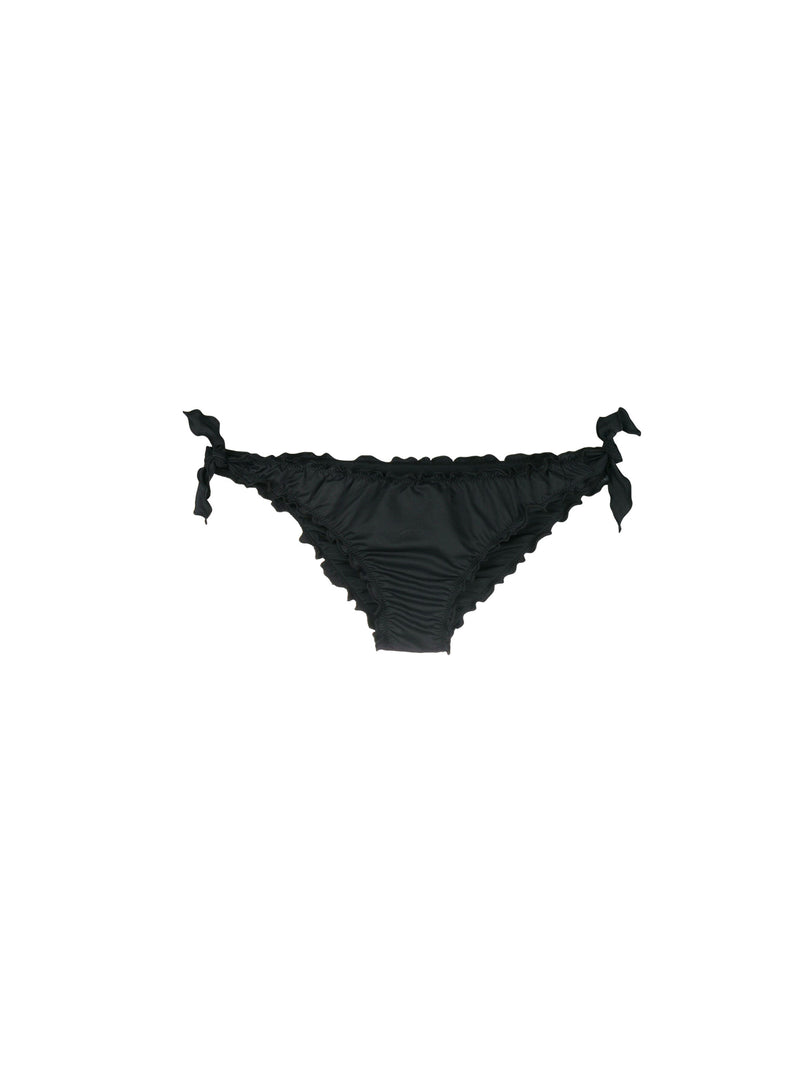 Woman black cheeky swim briefs