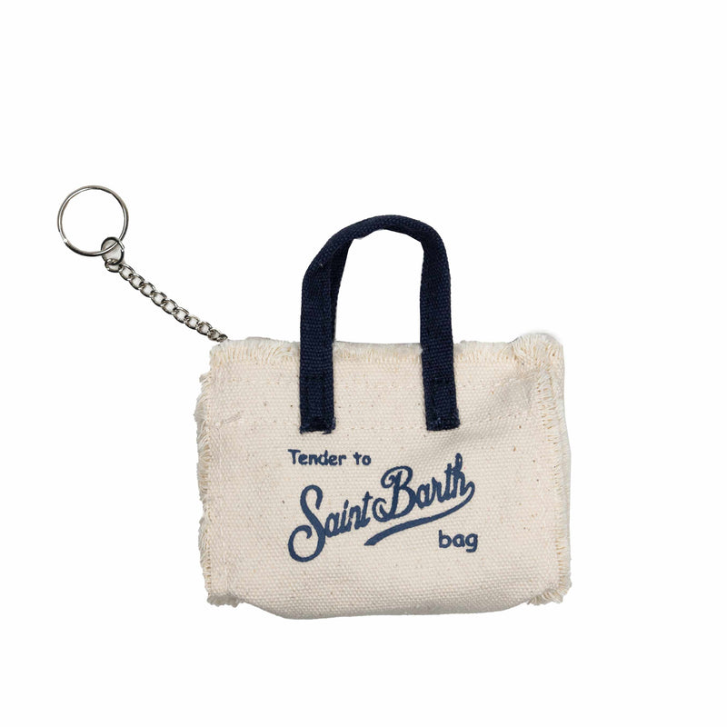 Beige canvas key holder