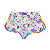 Unicorn print girl beach shorts