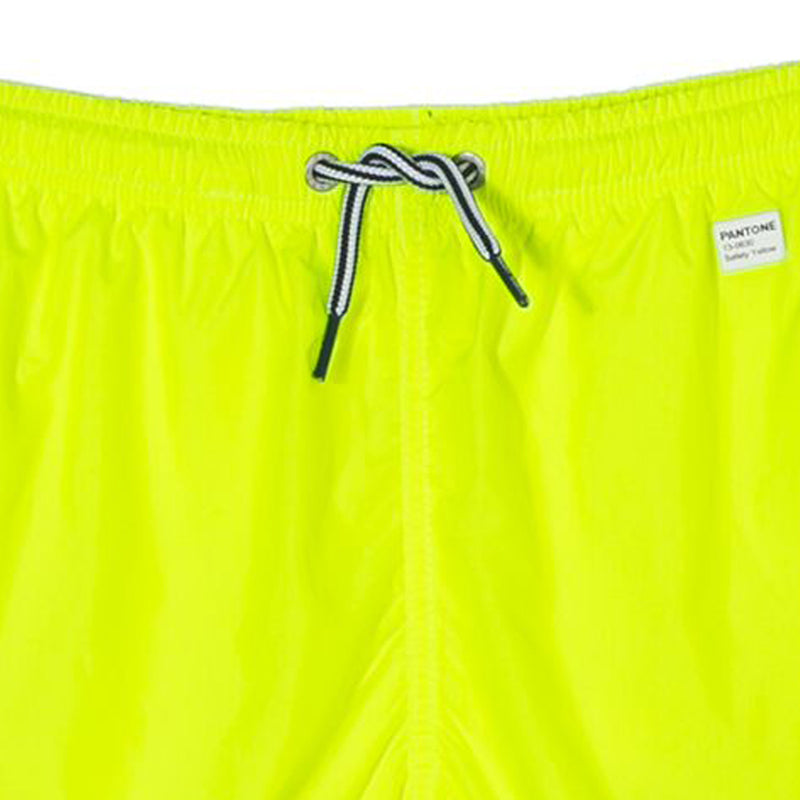 Jungen-Badeshorts aus hellem, fluogelbem Stoff | Pantone™ Sonderausgabe