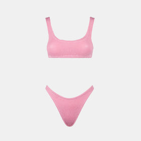 Crinkle-Bralette-Bikini für Damen